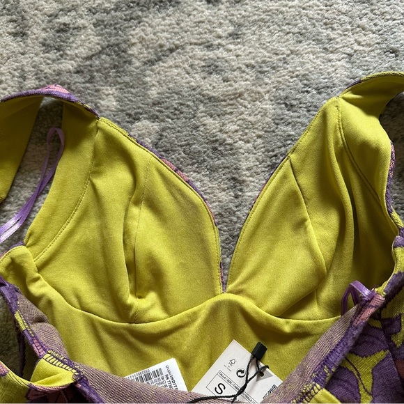 NWT Zara Jacquard Floral Corset Top - Picture 5 of 7